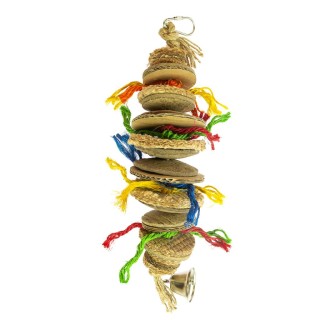 Duvo+ Zabawka dla papug sizalowo-tekturowa  z dzwonkiem