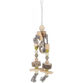 ZOLUX Drewniana zabawka dla papug AMARO z dzwonkiem XL