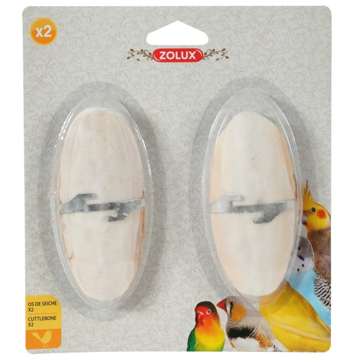 ZOLUX Sepia dwie kość mątwy dla ptaków + uchwyt 2 szt.