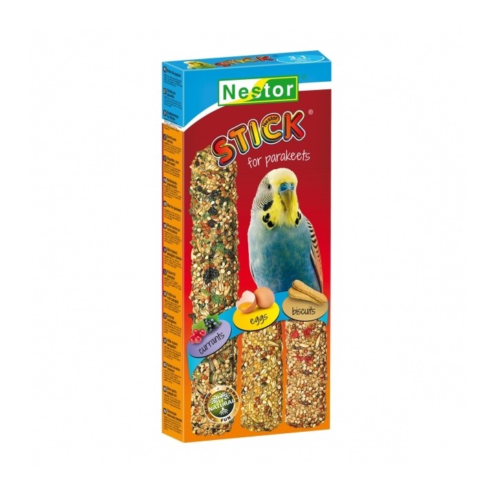 Nestor Kolby 3w1 porzeczka/jajka/biszkopt dla papużki 3szt