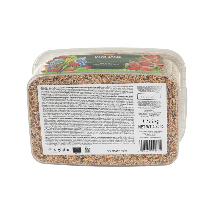 Vitaline Karma pełnoporcjowa dla falistej i innych małych papug 2,2 kg