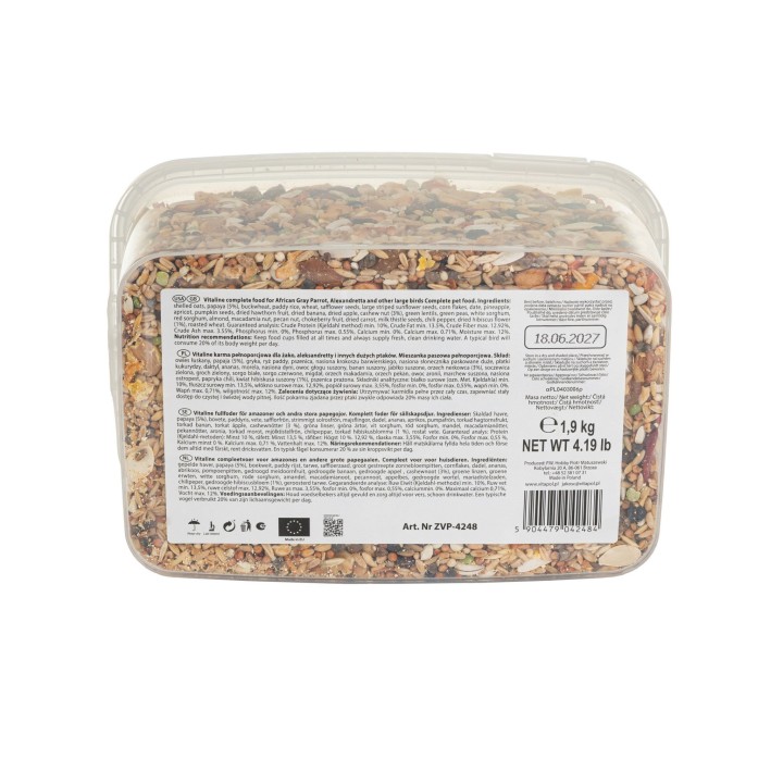 Vitaline Karma dla żako, aleksandretty /inne duże 1,9kg