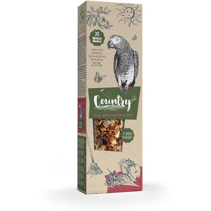 Witte Molen Country Kolby Jabłko/Dzika róża/Czarny bez XL dla papug 2szt