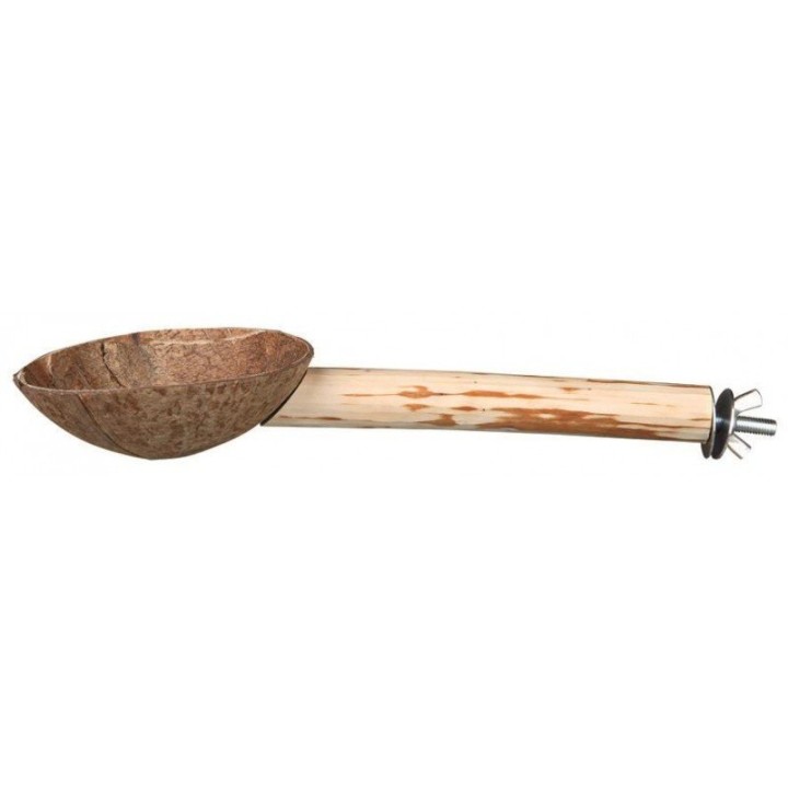 Trixie Grzęda bambusowa dla ptaków, z miską 25 cm