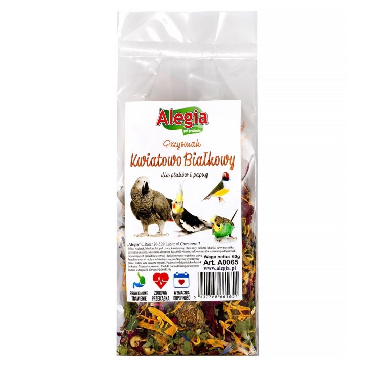 Alegia Przysmak Kwiatowo Białkowy 40g dla ptaków