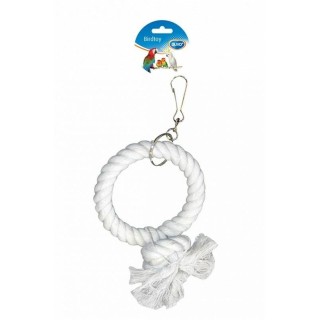 DUVO+ ZABAWKA DLA PTAKÓW RING ZE SZNURA 17cm