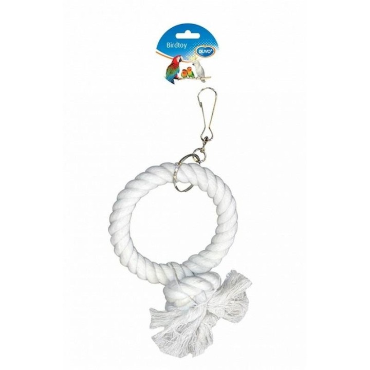 DUVO+ ZABAWKA DLA PTAKÓW RING ZE SZNURA 17cm