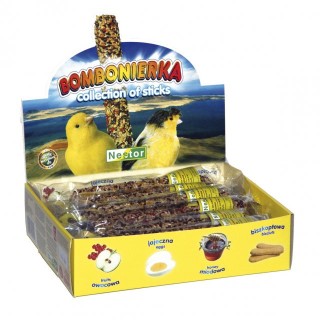 NESTOR Bombonierka dla kanarków zestaw 12 kolb