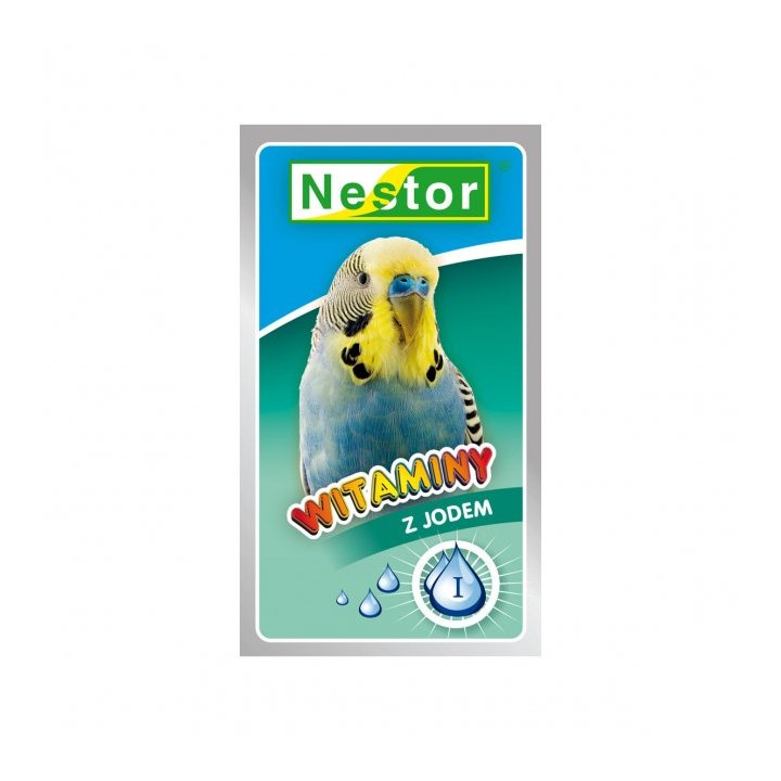 NESTOR Witaminy z jodem dla małych papug 20g
