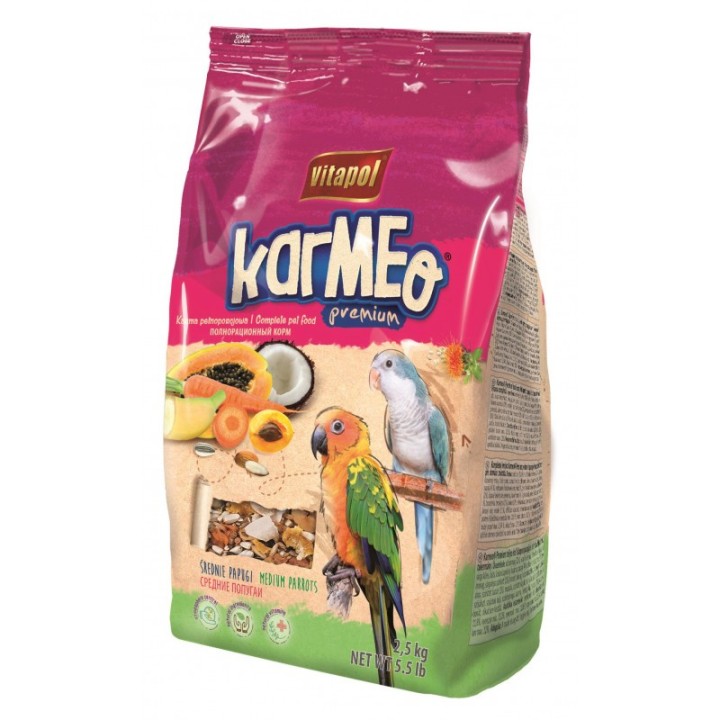 Vitapol Karmeo Premium karma pełnoporcjowa dla średnich papug 2,5kg