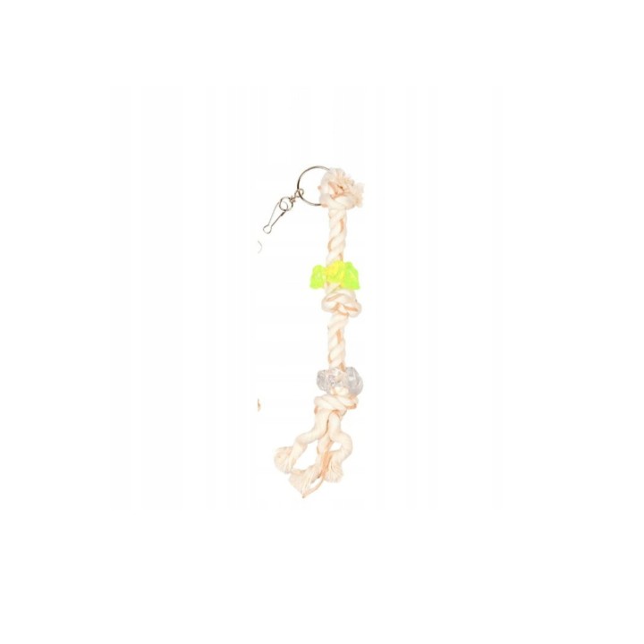 DUVO+ ZABAWKA DLA PTAKÓW SZNUR+3 WĘZŁY+OZDOBY