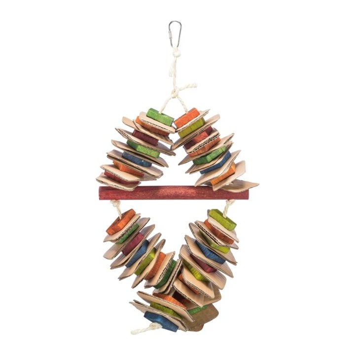 TRIXIE Zabawka dla ptaków, drewniana z tekturą