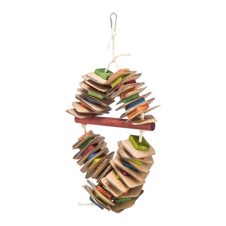 TRIXIE Zabawka dla ptaków, drewniana z tekturą