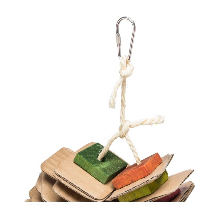 TRIXIE Zabawka dla ptaków, drewniana z tekturą