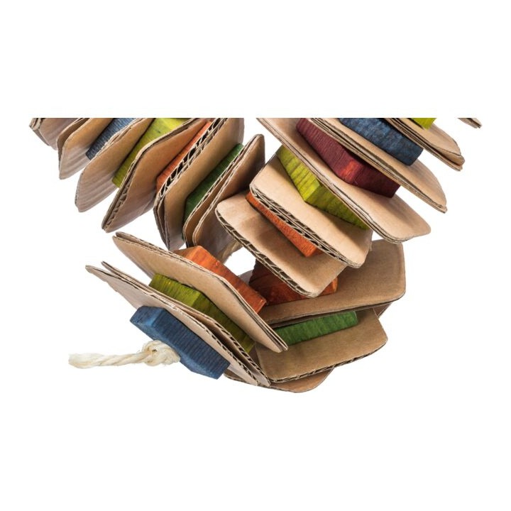 TRIXIE Zabawka dla ptaków, drewniana z tekturą