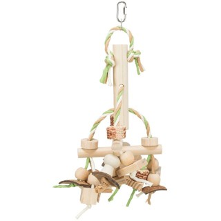 Trixie Drewniana zabawka z papierowymi wstążkami, dla papug