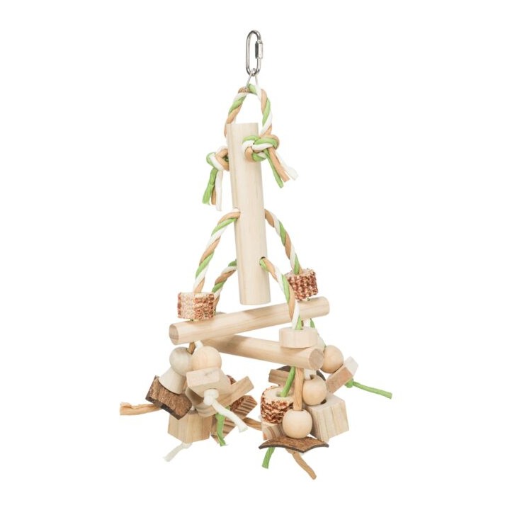 Trixie Drewniana zabawka z papierowymi wstążkami, dla papug