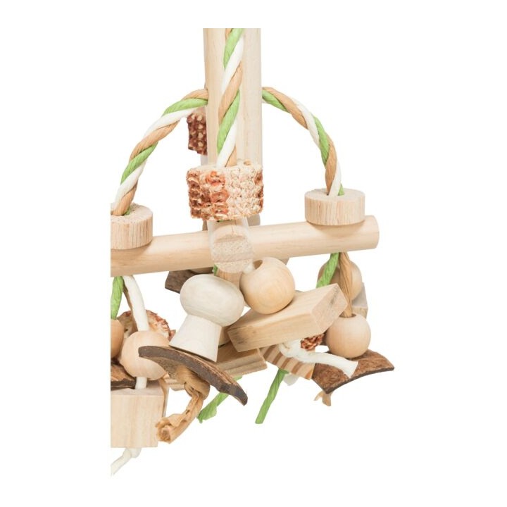 Trixie Drewniana zabawka z papierowymi wstążkami, dla papug