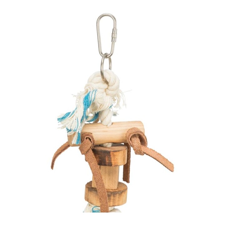 TRIXIE Drewniana zabawka dla papug, z rzemykami