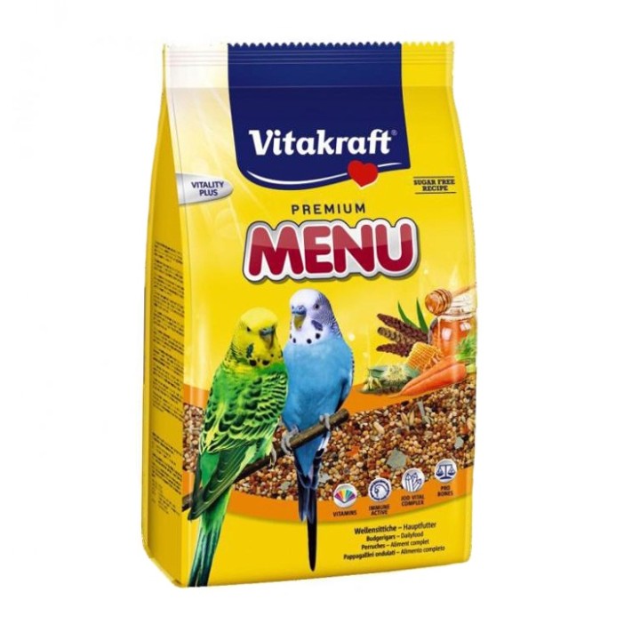 VITAKRAFT 1kg MENU pokarm dla papużek falistych