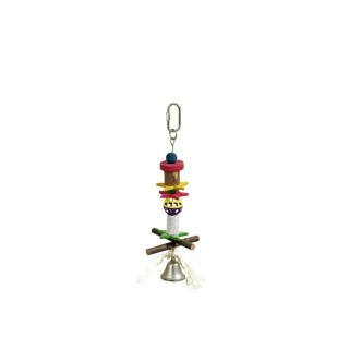 Flamingo Zabawka dla papug Pumeks/Drewno/Dzwonek Large