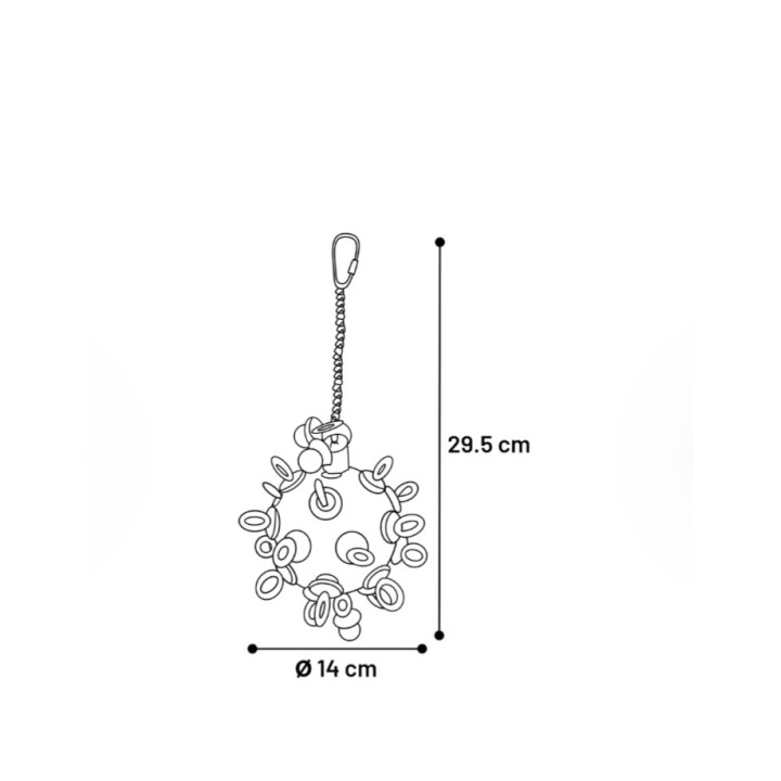 Flamingo Zabawka dla papug Jib Mix L