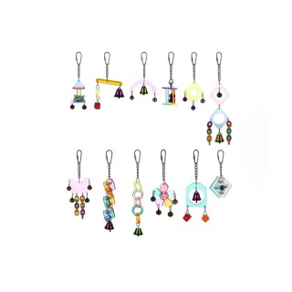 Flamingo Zabawka dla ptaków Akryl mini - mix kształtów - 1szt