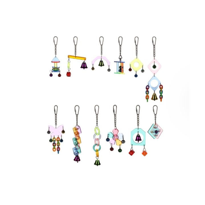 Flamingo Zabawka dla ptaków Akryl mini - mix kształtów - 1szt