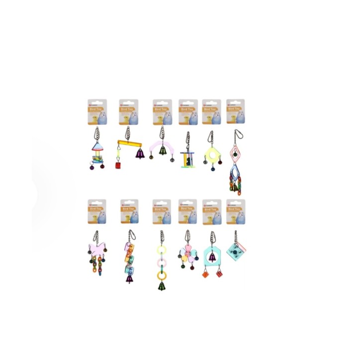 Flamingo Zabawka dla ptaków Akryl mini - mix kształtów - 1szt