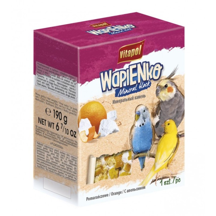 Vitapol Kostka wapienna XL Pomarańcza dla papug i ptaków egzotycznych