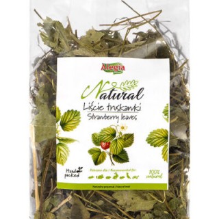 Alegia Natural Liście Truskawki 90g dla papug / gryzoni / królików