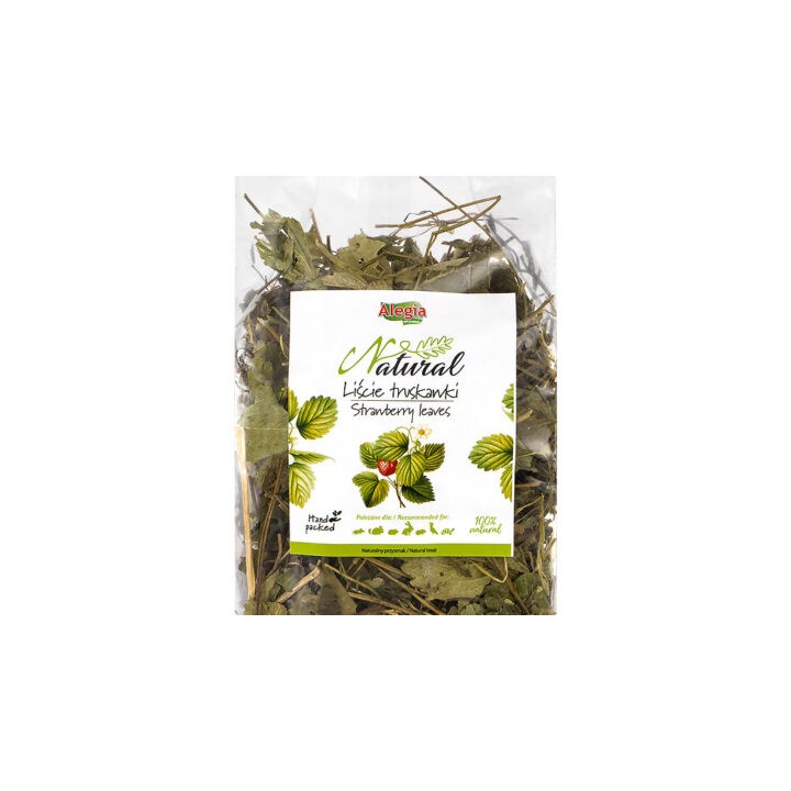 Alegia Natural Liście Truskawki 90g dla papug / gryzoni / królików