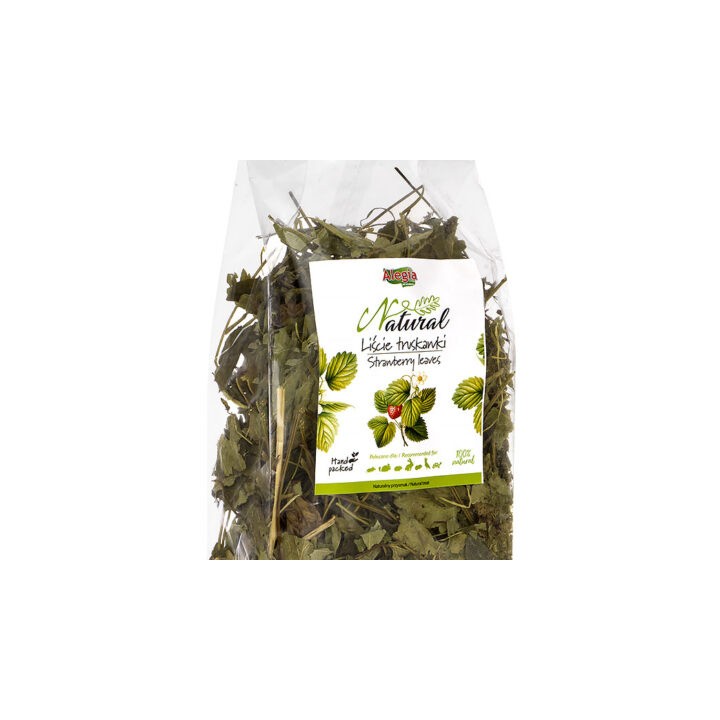 Alegia Natural Liście Truskawki 90g dla papug / gryzoni / królików