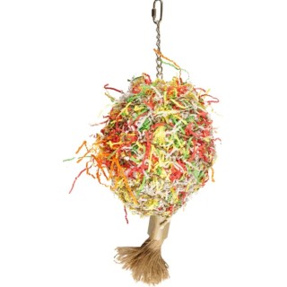 Flamingo Zabawka dla papug Papierowa kula z bambusem XXL