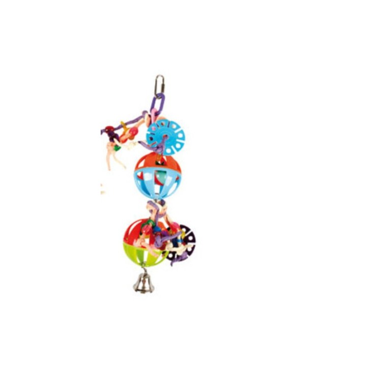 Flamingo Zabawka dla papug 2 Piłeczki z dzwonkiem Mix kolorów