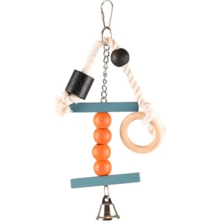 Flamingo Zabawka dla papug drewniana Sina z dzwonkiem