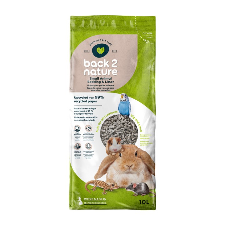 back-2-nature Żwirek papierowy dla ptaków / gryzoni / królików 10L