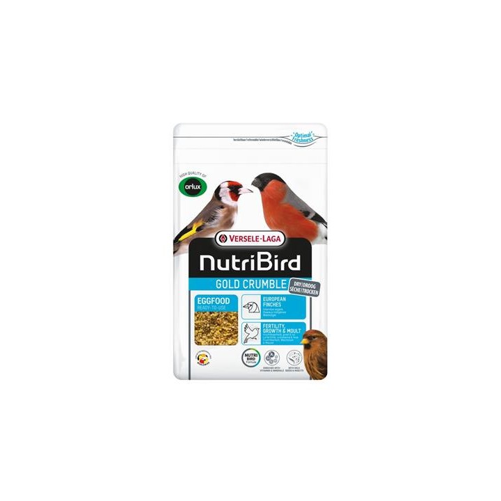 VL-NutriBird Gold Crumble European Finches 800g - suchy jajeczny ŁUSZCZAKI